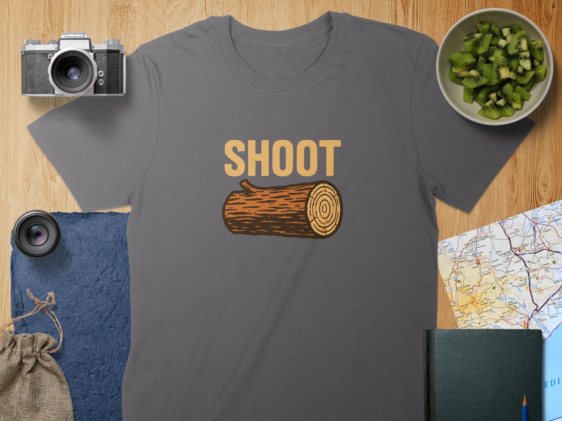Shoot Log Print Graphic Tee Shirt Product