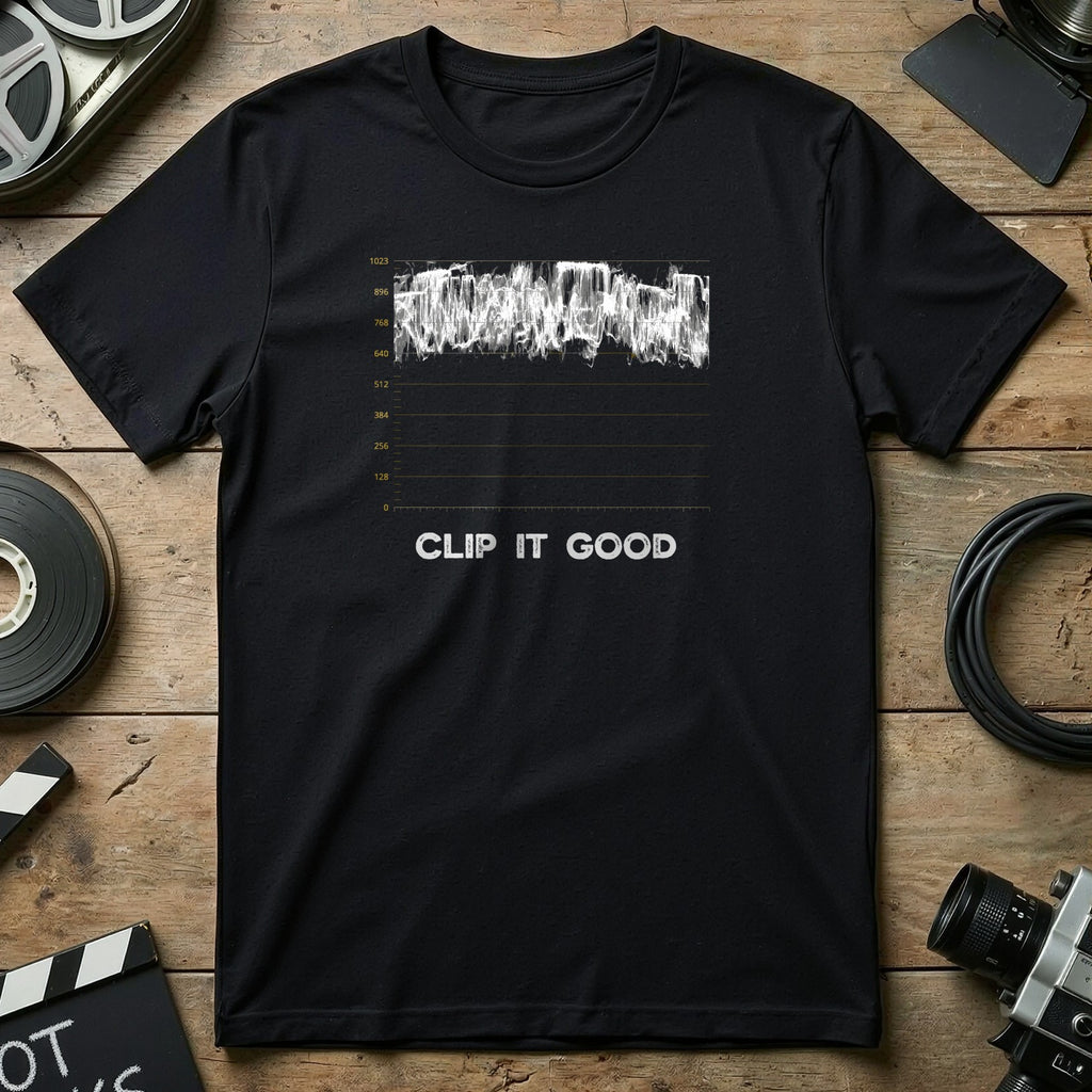 Clip It Good Graphic Design T-Shirt for Audio Enthusiasts