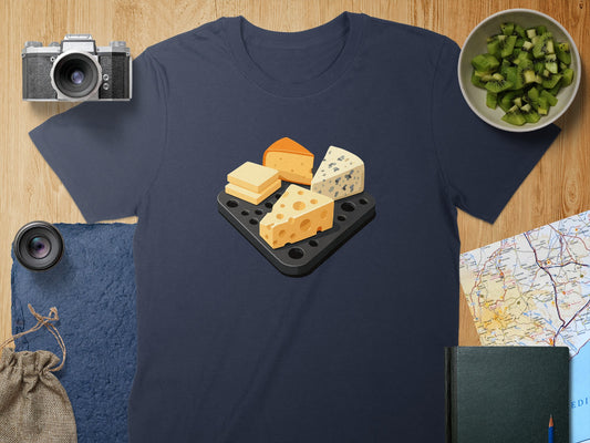 Gourmet Cheese Medley on Slate Board Shirt product type