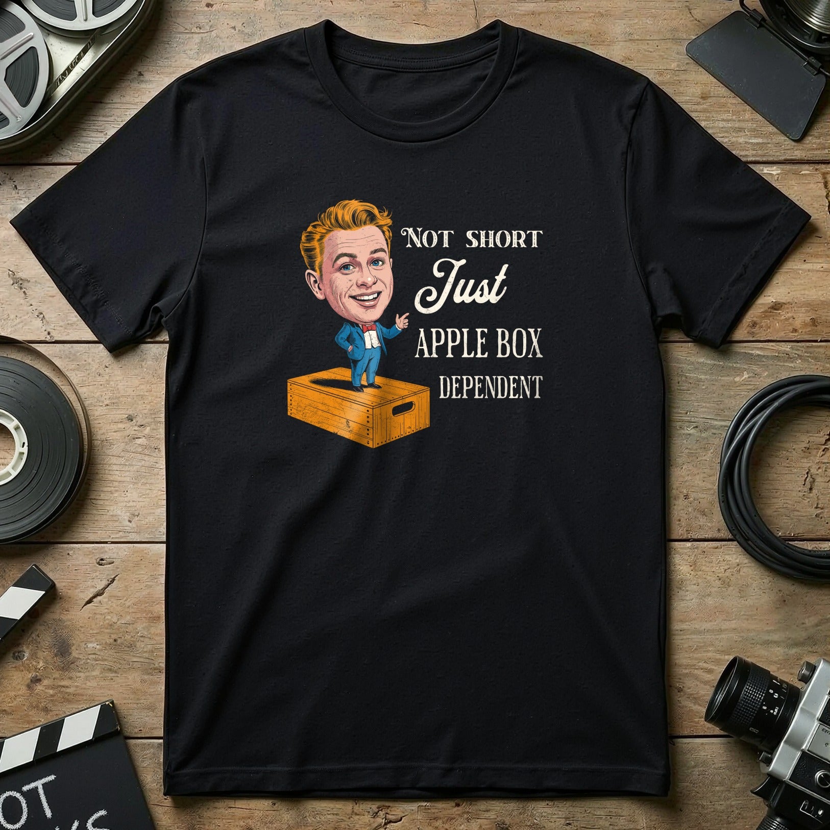 Not Short Just Apple Box Dependent Graphic Tee