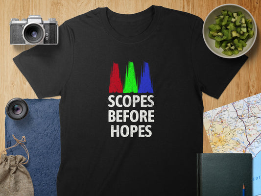 Scopes Before Hopes Colorful Graphic T-shirt product