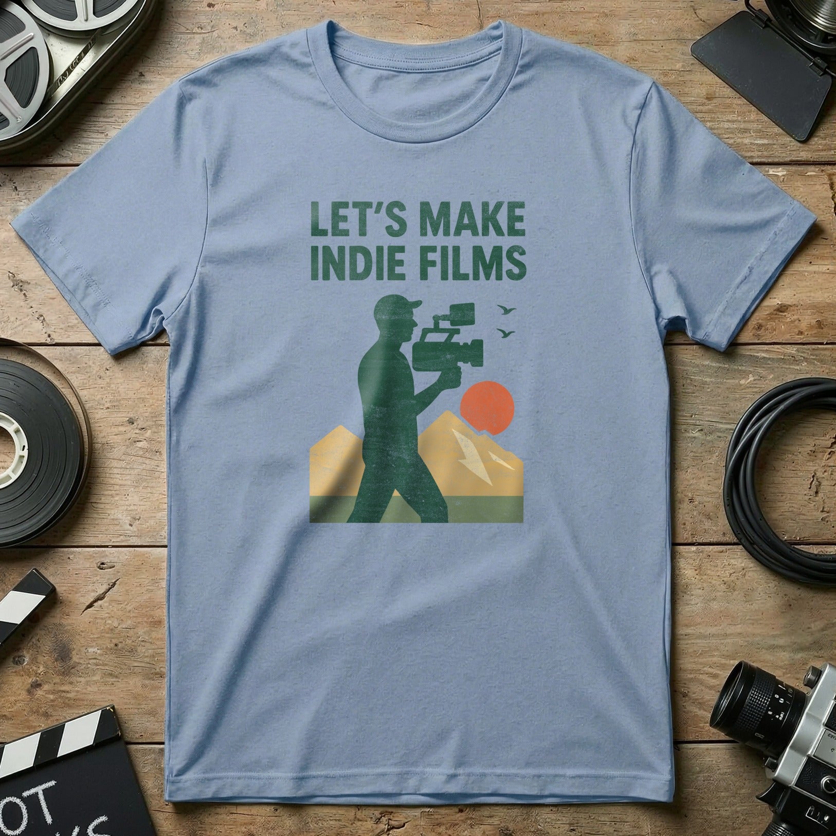 Let's Make Indie Films Graphic T-Shirt for Filmmakers
