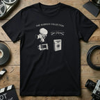 Black t-shirt with "The Kubrick Collection" text and film-related icons.