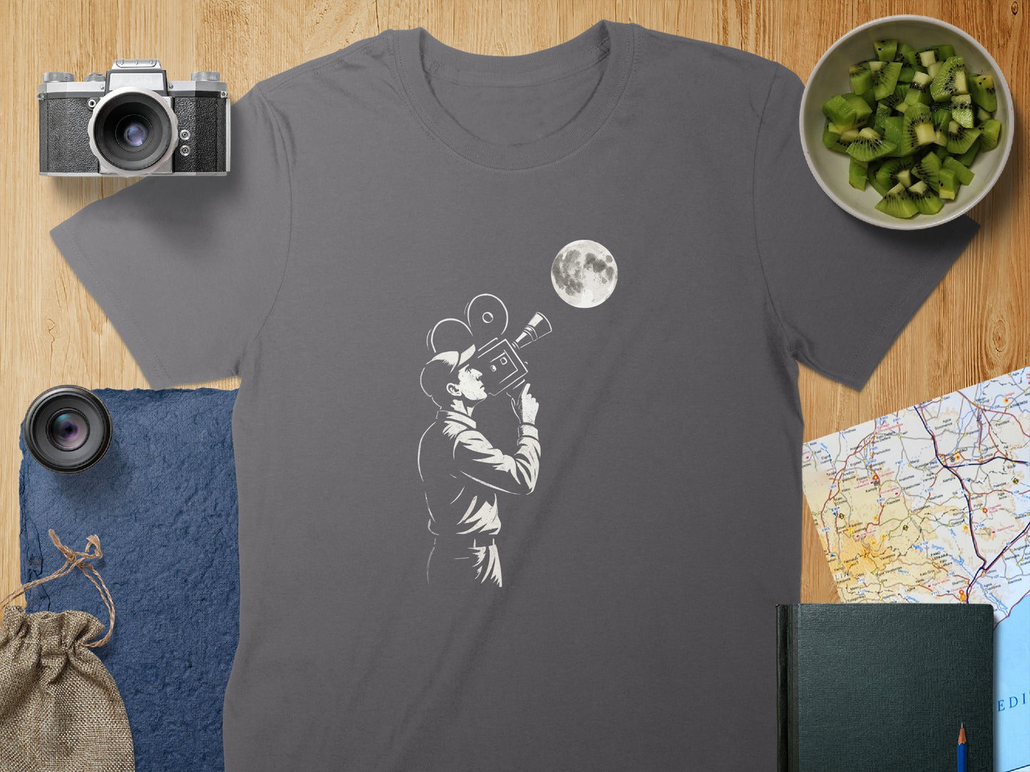 Vintage Film Camera Moon Graphic T-Shirt product