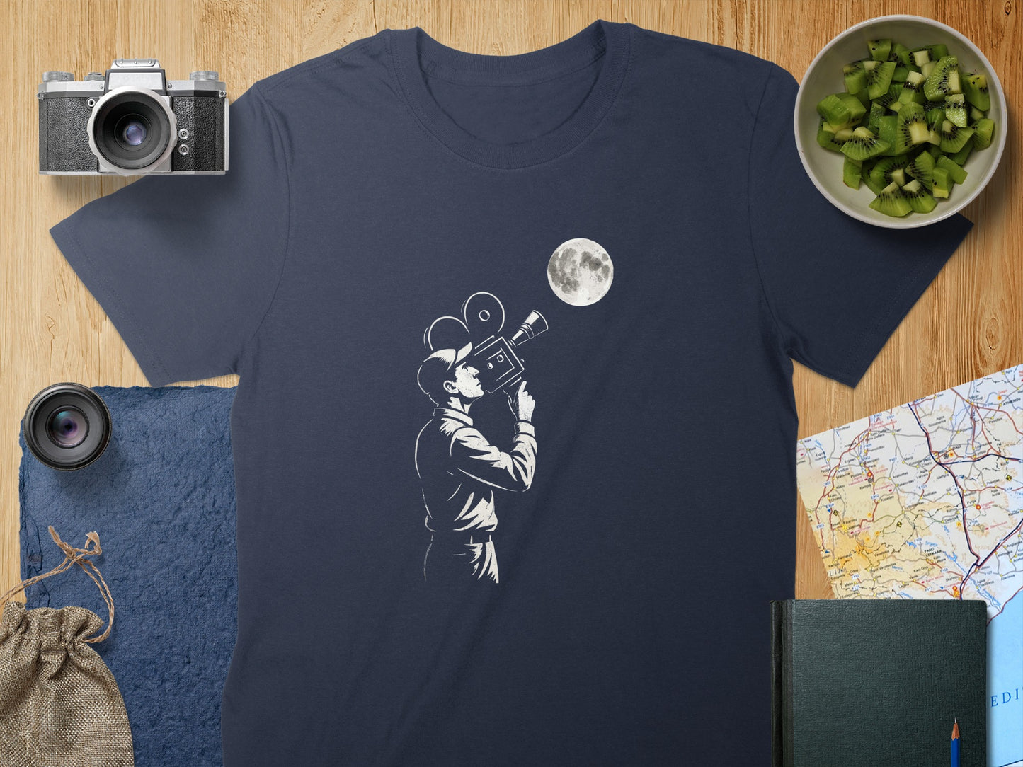 Cinematographer Filming Moon Graphic T-shirt product type