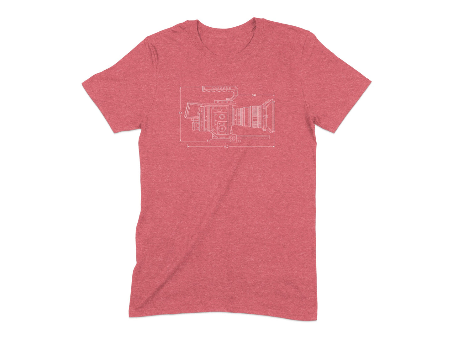 Vintage Film Camera Blueprint Graphic T-shirt Product