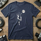Vintage Filmmaker Capturing the Moon Graphic T-Shirt