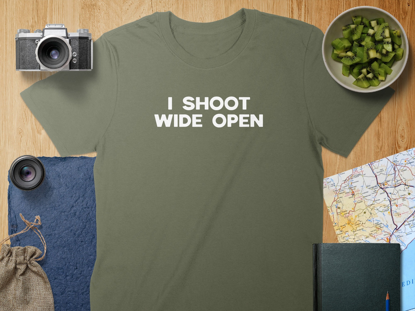 I Shoot Wide Open Photography T-Shirt product type