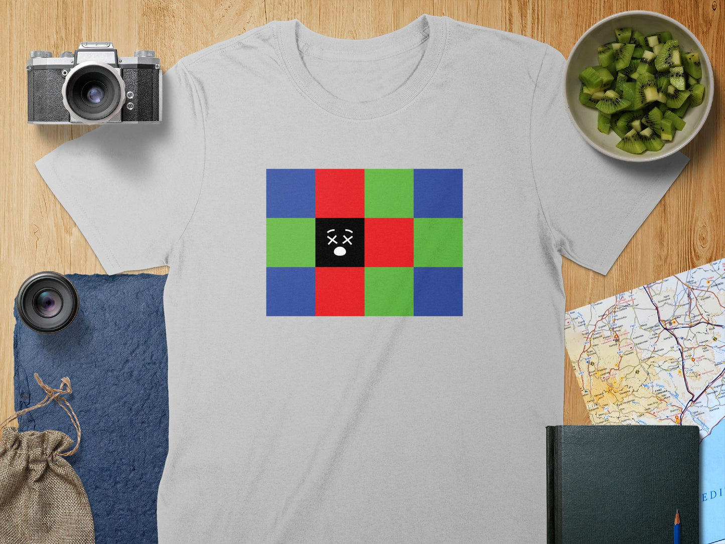 Quirky Color Block Pattern Graphic T-Shirt product