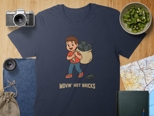 Movin' Hot Bricks Cartoon Graphic T-Shirt product