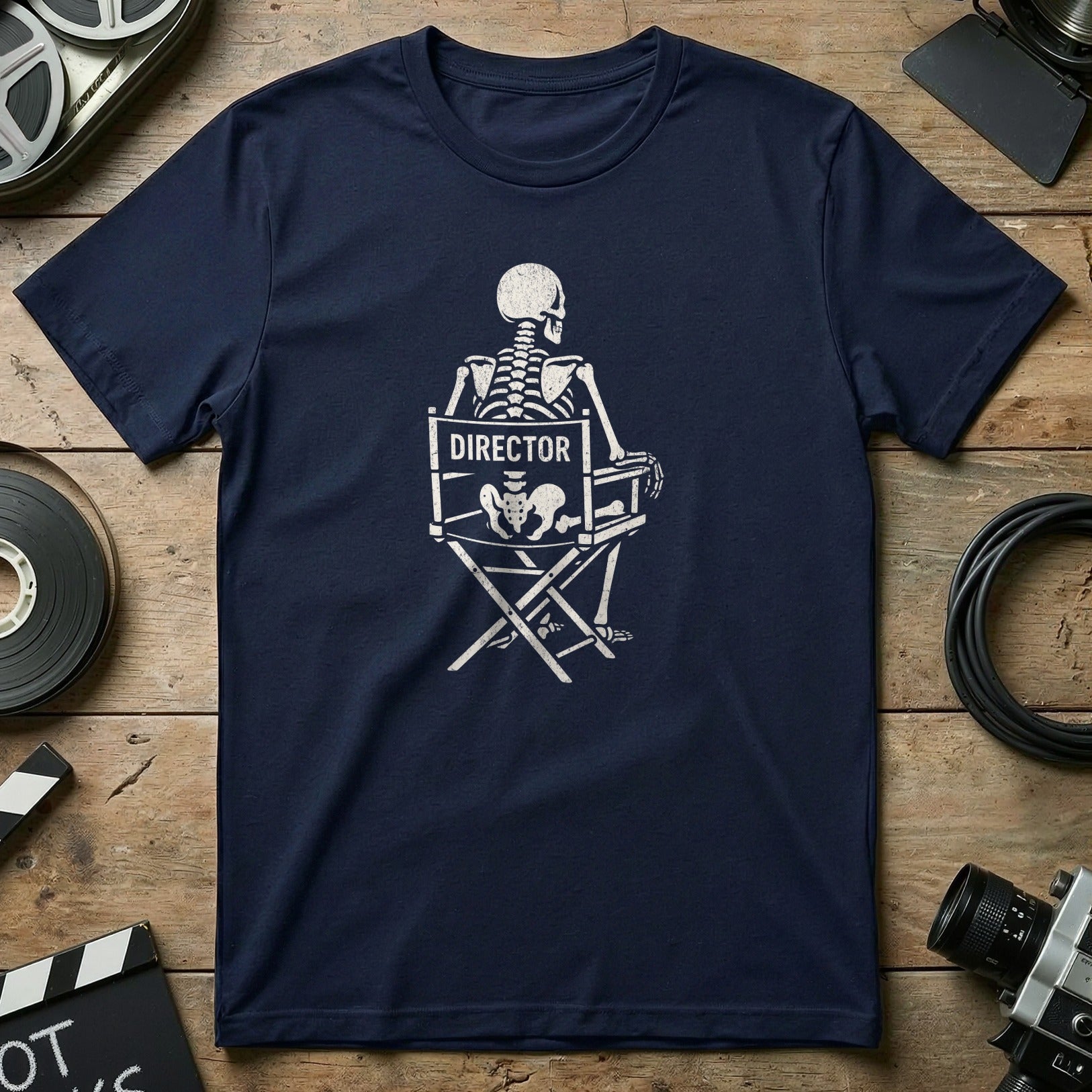 Skeleton Director Graphic Chair Design Shirt