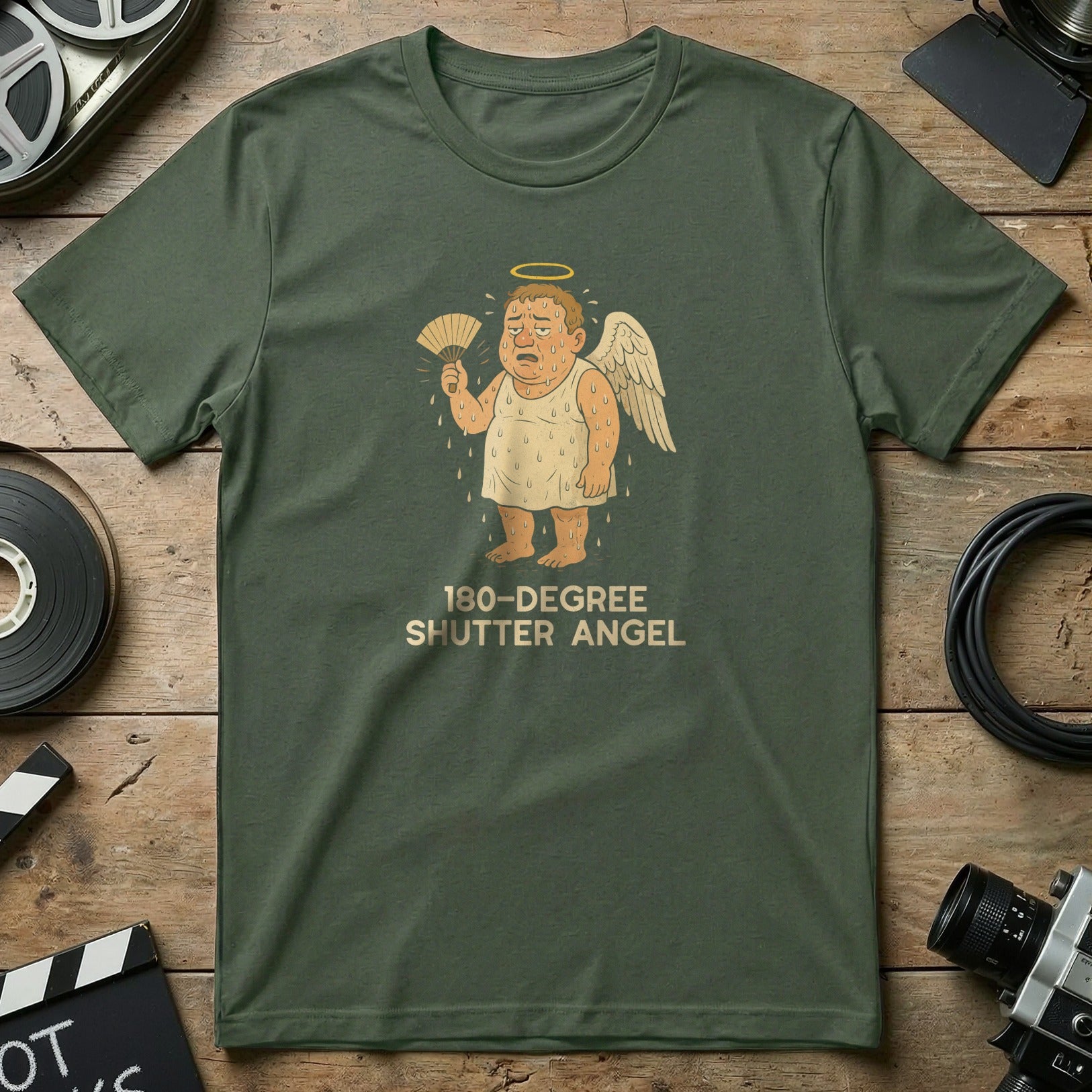 180-Degree Shutter Angel Printed Graphic T-Shirt