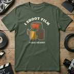 I SHOOT FILM BECAUSE I HATE MONEY Dark Green T-shirt product type