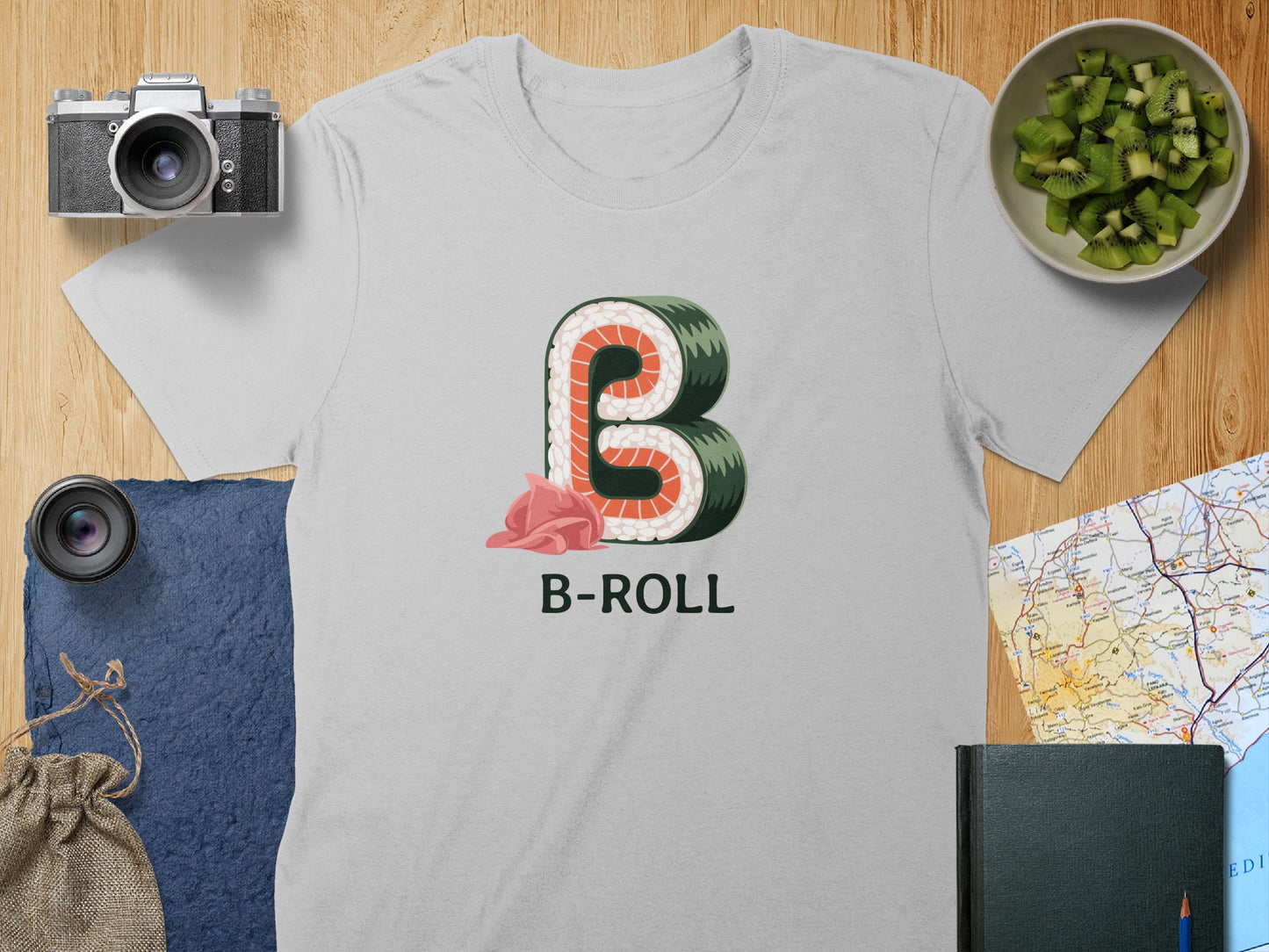 Sushi-Themed B-Roll Graphic Print T-shirt product type