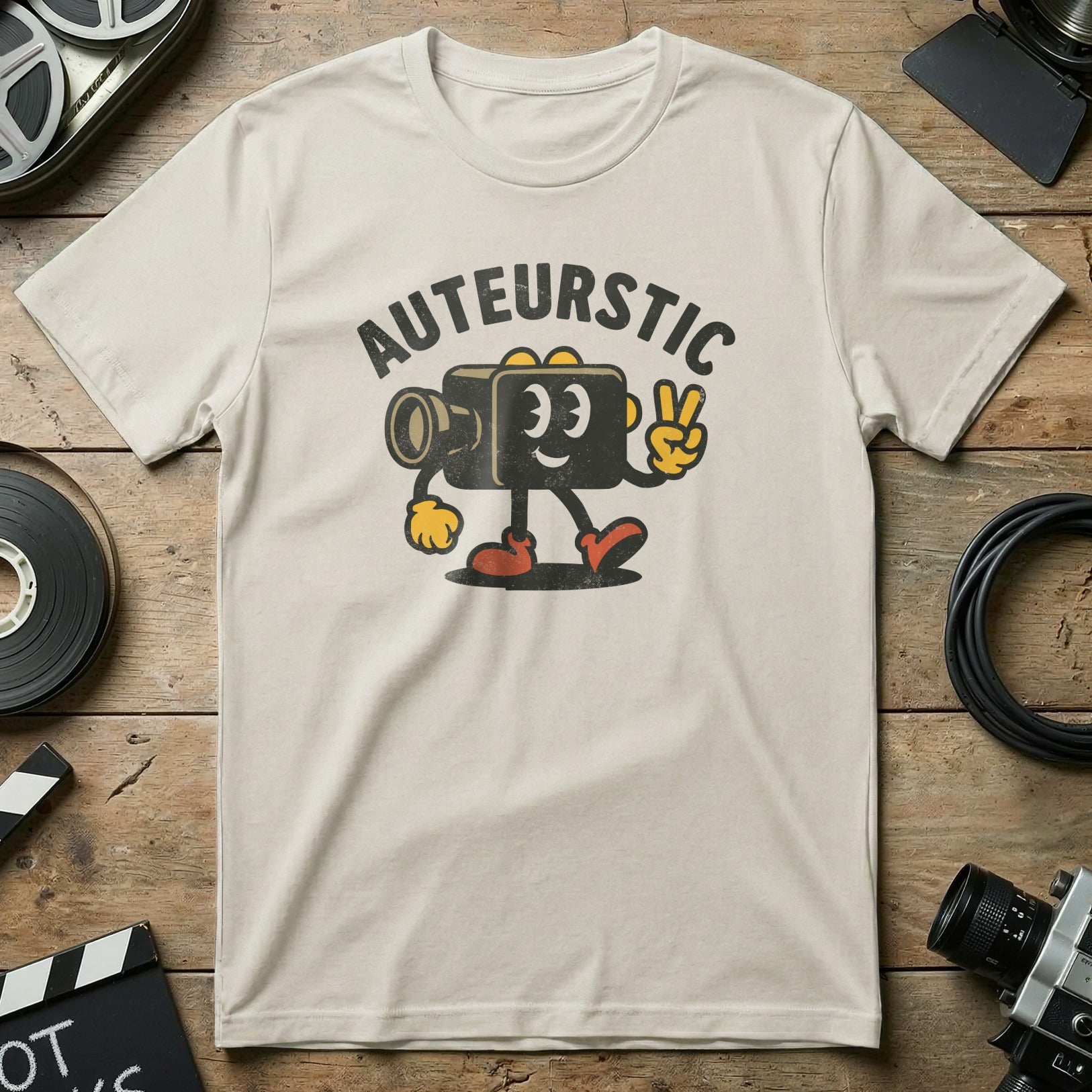 Auteurstic Vintage Camera Character Graphic Tee
