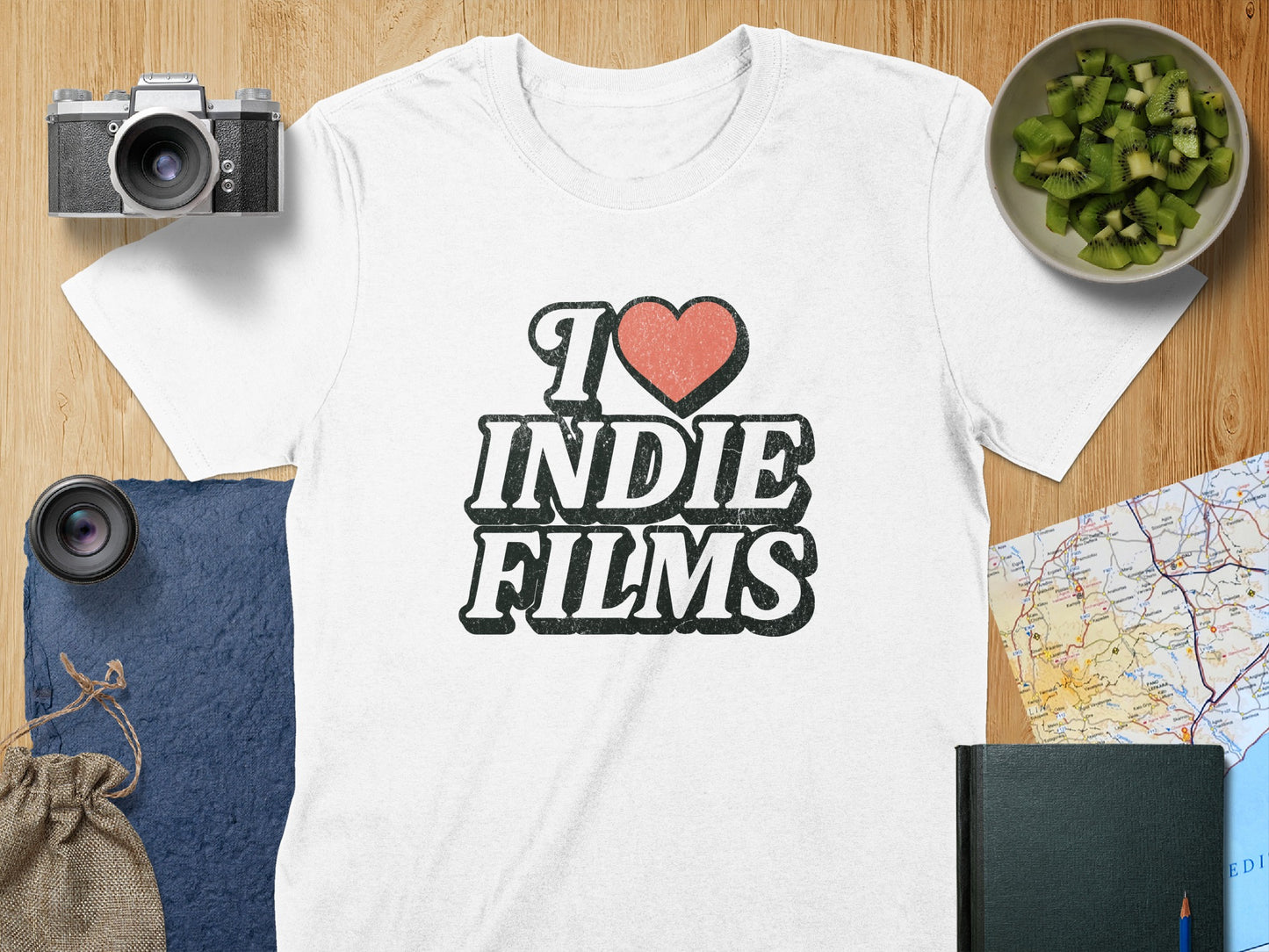 I Love Indie Films Graphic Statement Tee product type