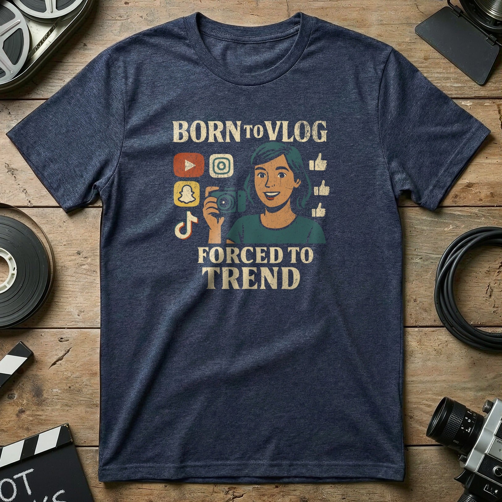 Born to Vlog Forced to Trend T-shirt