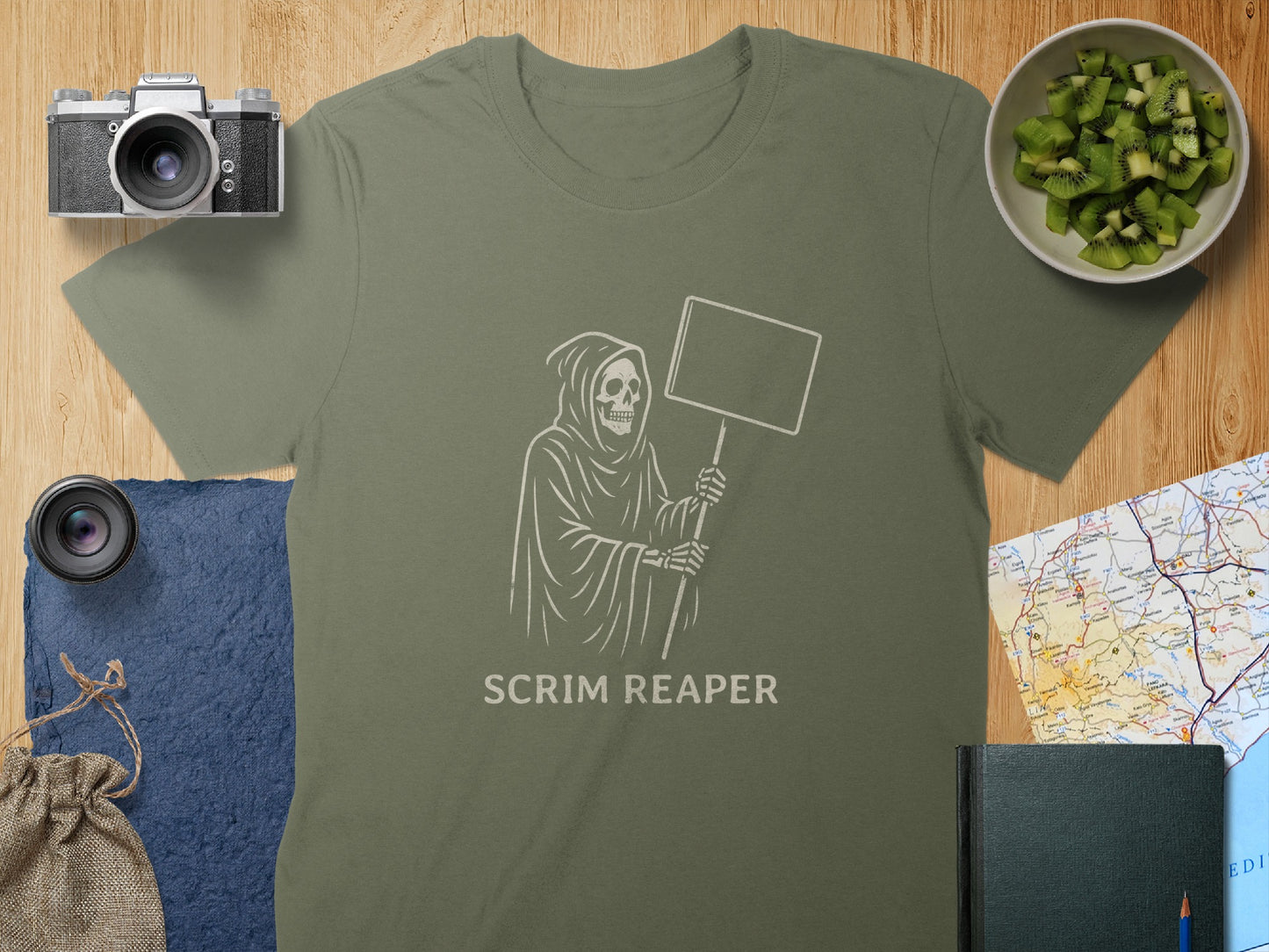 Scrim Reaper Graphic Tee Perfect Halloween Product Type
