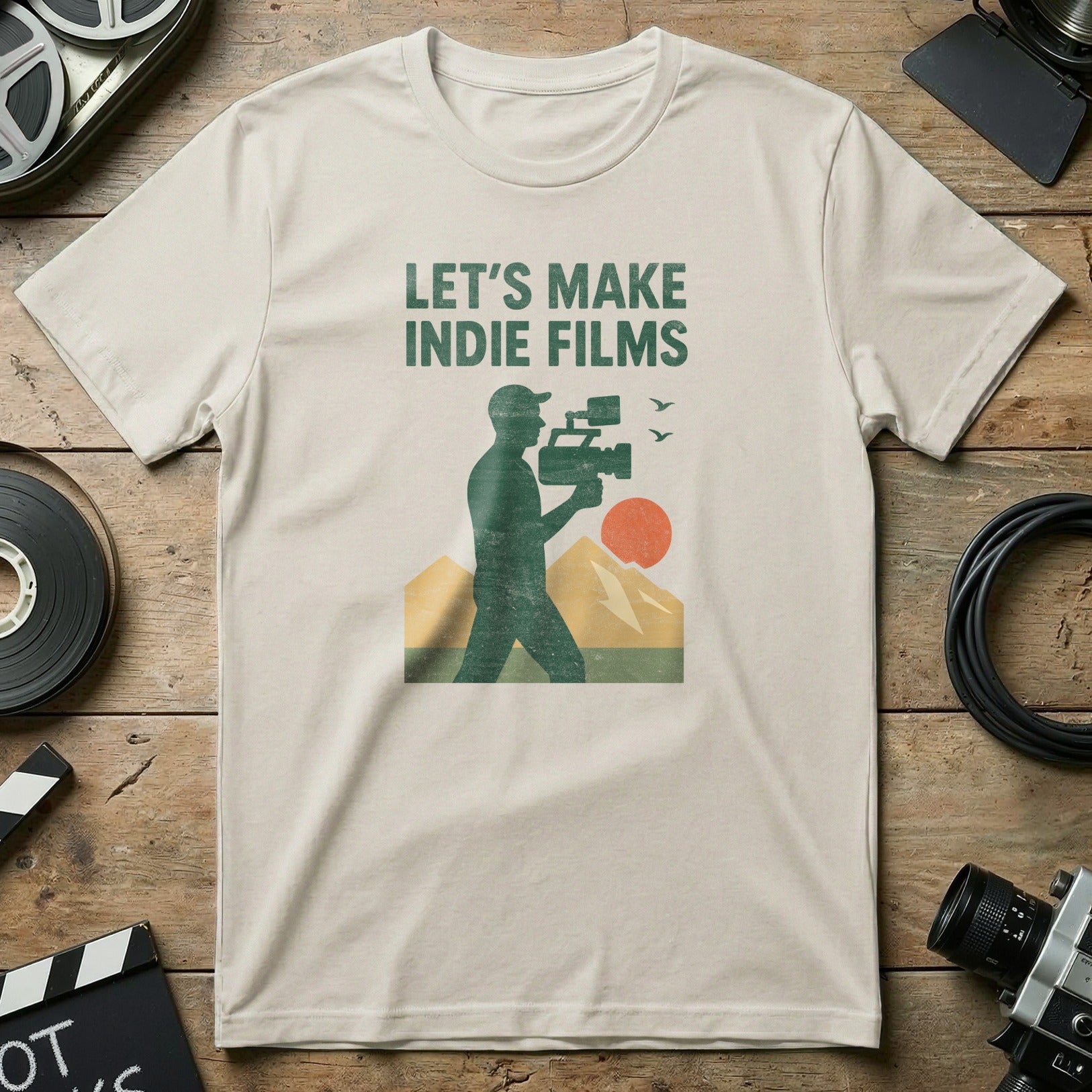 LET'S MAKE INDIE FILMS Graphic Tee Shirt