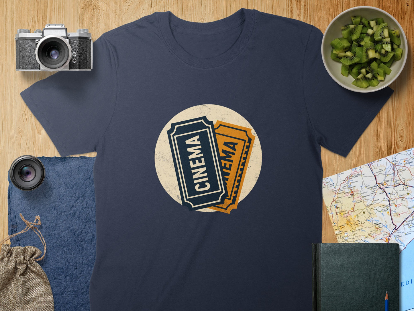 Vintage Cinema Tickets Design on T-Shirt product