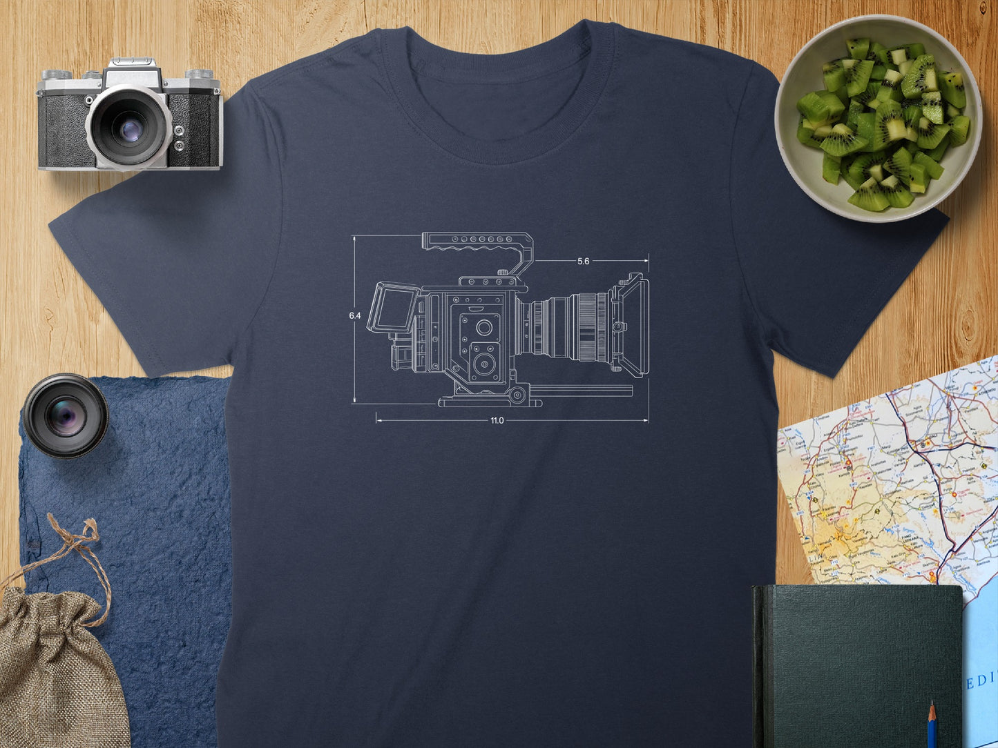 Cinematic Camera Diagram Graphic Unisex T-Shirt product type