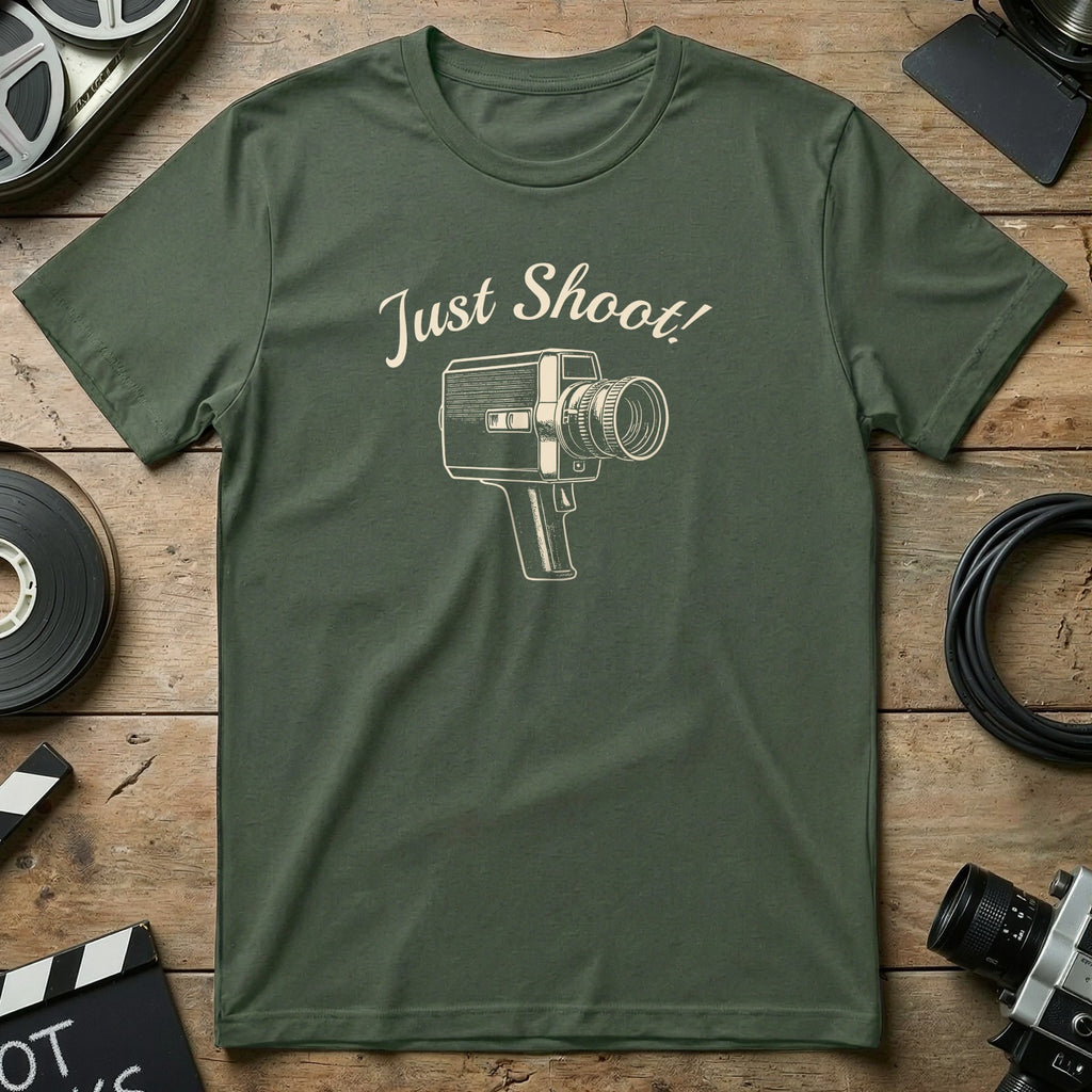 Vintage Camera Just Shoot Graphic T-shirt