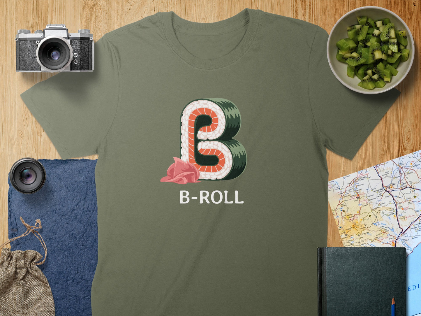 Sushi B-Roll Graphic T-Shirt Trendy Unique Top product type